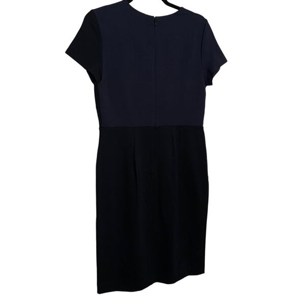 Ann Taylor The All-Day Ponte Dress In Colorblock Black Size 4 - Picture 5 of 8